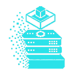 Chunky pixel-art icon of stacked runtime layers: a durable control plane and an isolated sandbox.